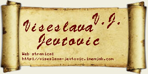 Višeslava Jevtović vizit kartica
